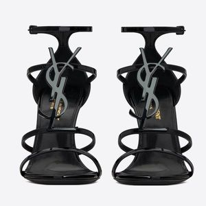 YSL patent leather Vernice Chiffon/Nero Lucido